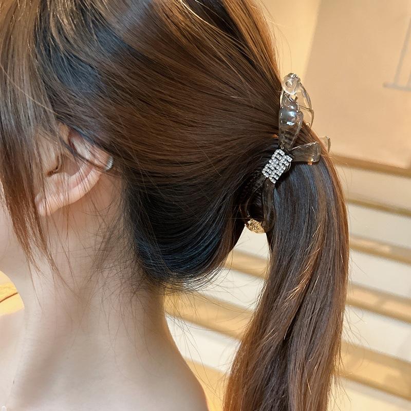 Minimalist Commuter Banana Clip, Vertical Hairpin, Ponytail Clip, Stylish and Elegant Bow Hairpin
