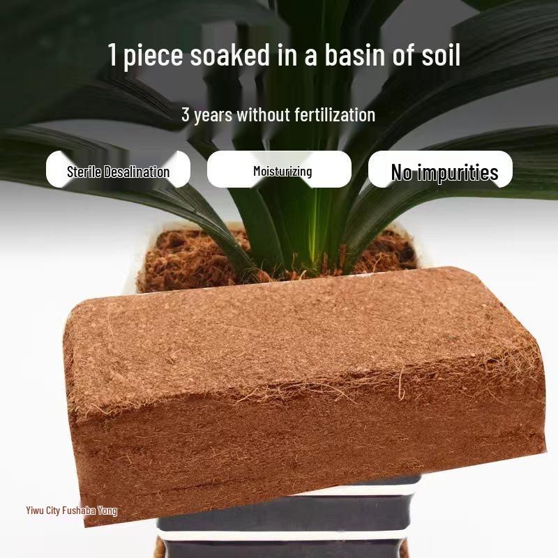 Nutrient-Rich Coconut Coir Soil: Salt-Free Universal Planting Medium for Flowers & Vegetables