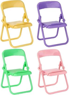 Sedia Piccola Pieghevole Multicolore Simulazione Modello Casa delle Bambole Plastica Scena Prop Paesaggio Micro Arredamento Casa delle Bambole Mini Sedia