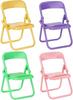 Multicolor Simulation Mini Folding Back Small Chair Model Dollhouse Miniature Plastic Scene Prop Micro Landscape Dollhouse Furniture Mini Chair