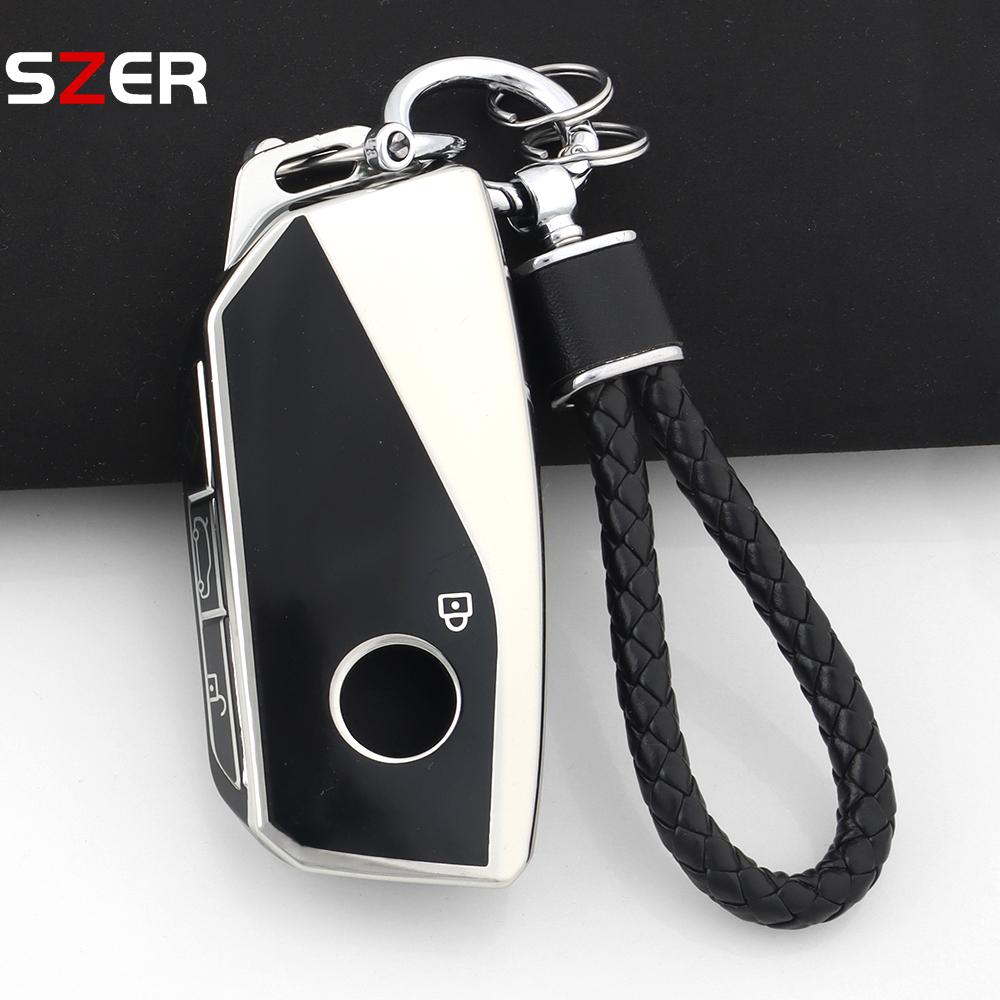 Fashion Tpu Car Key Case Cover Protected Keychain Fob For Bmw I7 X7 G07 Lci Ix I20 X1 X3 X5 U11 5 7 Series G70 G09 Xm U06 G81 M3