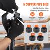 Copper Tube Fittings Crimping Tool with V12/15/18/22/28 Jaws 360° Rotate