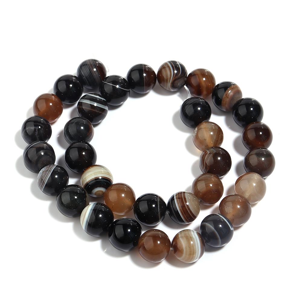 

28-90pcs/lot 4/6/8/10/12mm Colorful Striped Agate Beads Natural Stone Beads For Jewelry Making DIY Bracelet Necklace Accessories 4mm apx 85pcs