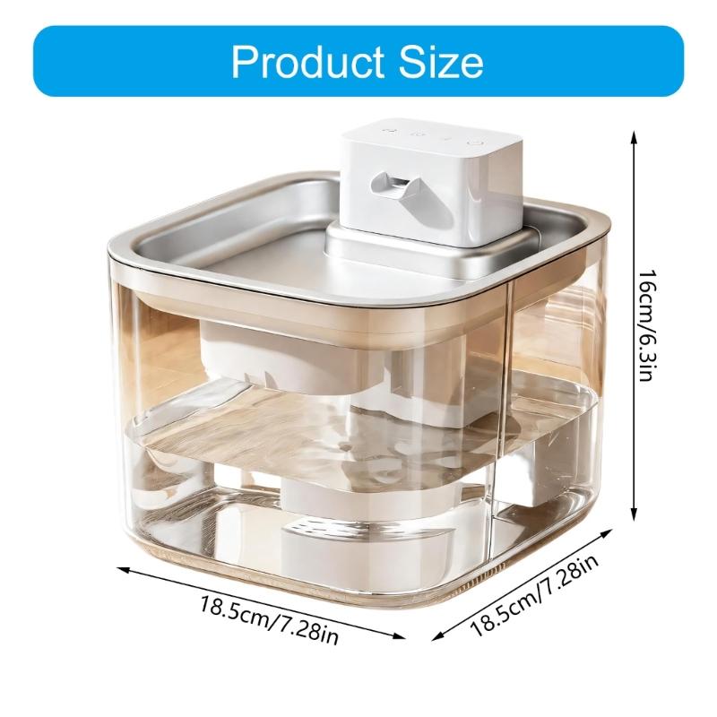 Pet Water Dispenser for Felines and Small to Medium Dogs, Approach-Activated Cycle with 3.1 L Capacity and 6 Filters