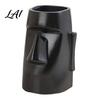 Desk Storage Box Resin Glass Stand Pen Holder Moai Statue Pencil Container Glasses Stationery Organizer Eyeglass Display Rack for Home Office