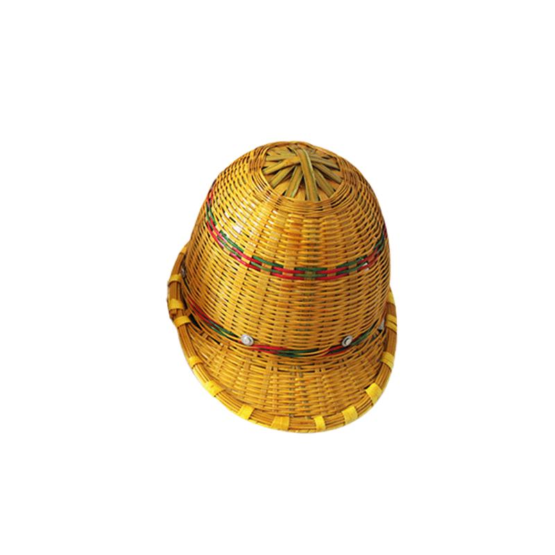 Bamboo Woven Breathable Safety Helmet Small Brim Baseball Cap with Steel Plate
