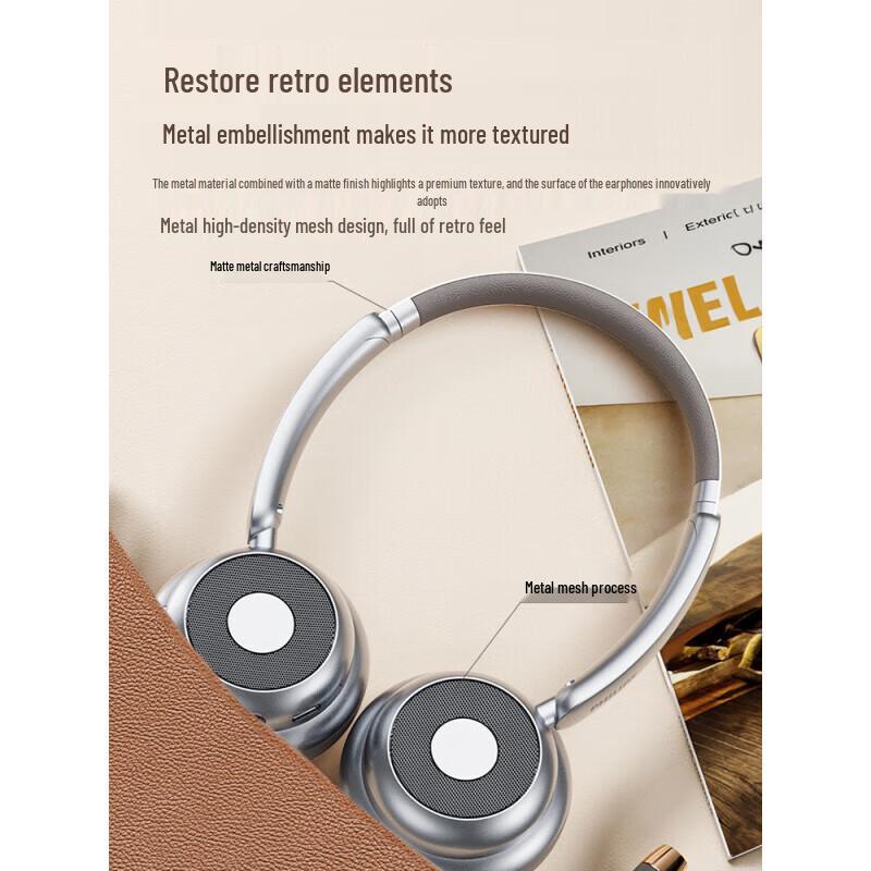 Philips TAH1129 Retro Noise-Cancelling Wireless Over-Ear Headphones