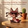 Four Optional Animal Carving Designs Wooden Animal Shaped Eyeglass Holder