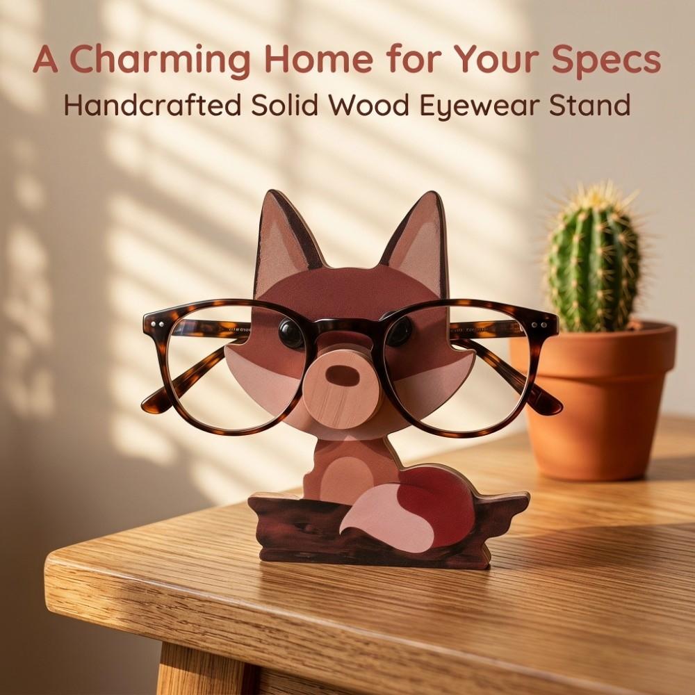 Four Optional Animal Carving Designs Wooden Animal Shaped Eyeglass Holder