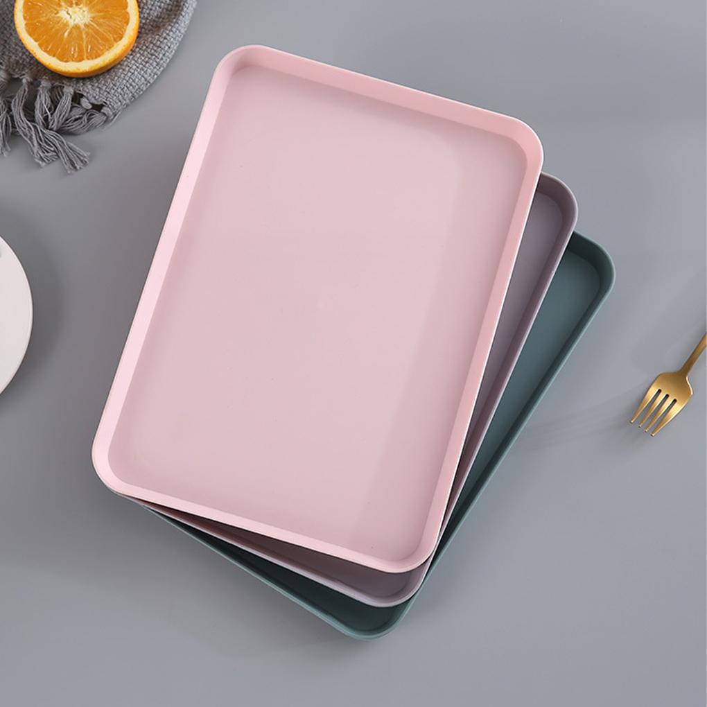 Plateau rectangulaire en plastique multifonctionnel pour diverses utilisations Plateau à thé rectangulaire en plastique Plateaux de cuisine