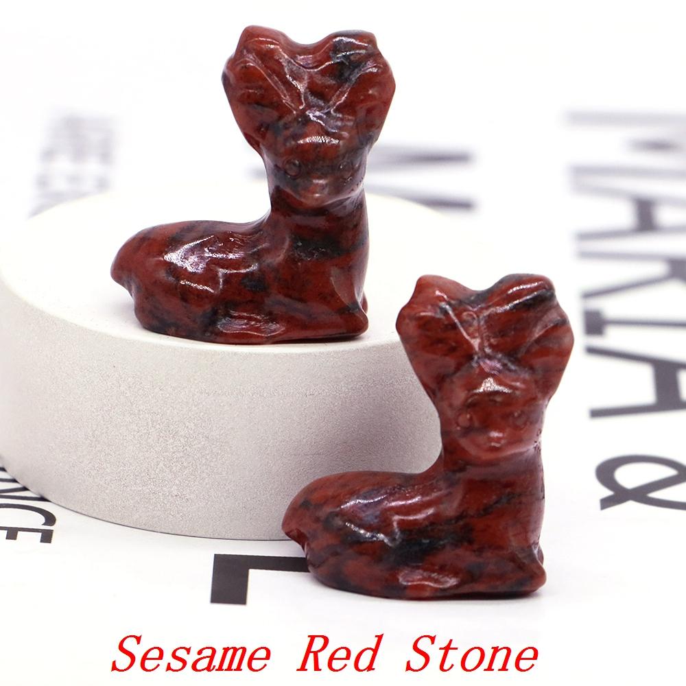 

Deer Statue Natural Stone Carved Crystal Reiki Healing Animal Figurines Gemstone Crafts Home Gem Decoration Gifts 1.2 1 PCS