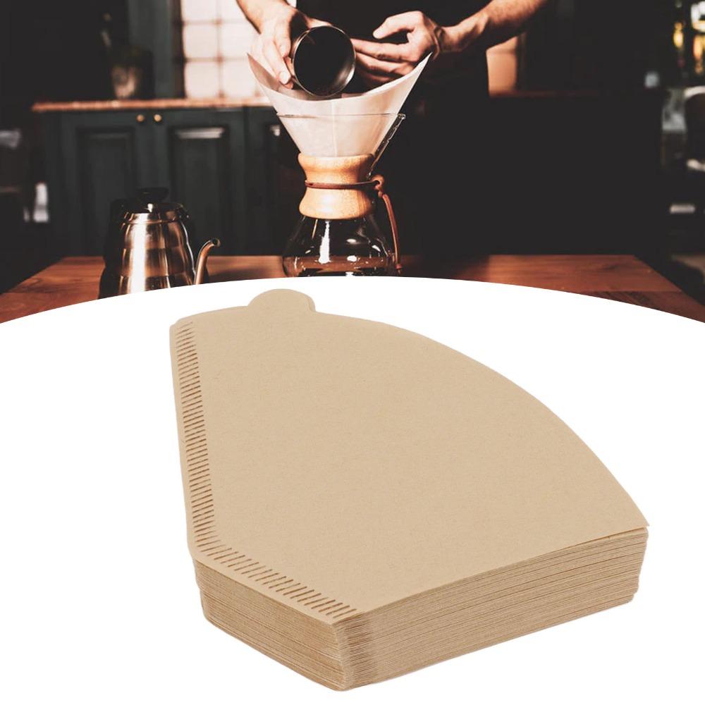 100pcs set 100Pcs Coffee Filter Paper 2 to 4 Cup Unbleached Coffee Filter Cafe Use