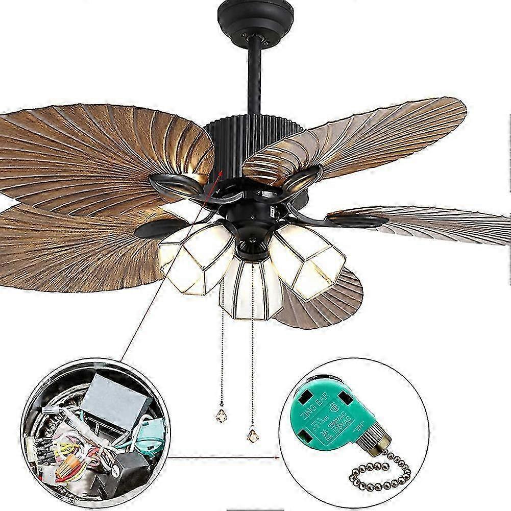 3 balení spínače stropního ventilátoru 3 rychlosti 4 vodiče Ucho Ze-268s6 Náhradní spínač na řetízek pro ventilátor Ovládání rychlosti