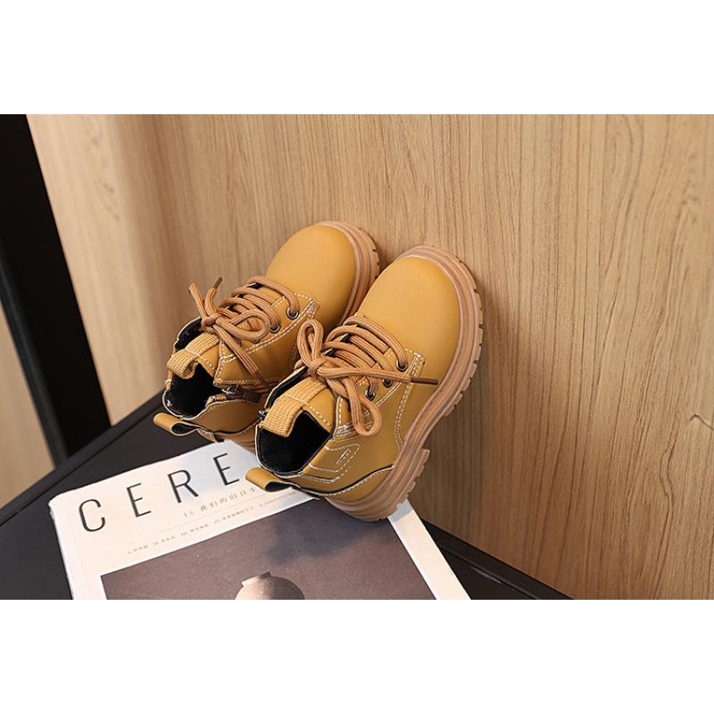Vintage British Style Unisex Kids Non Slip Soft Sole Ankle Martin Boots