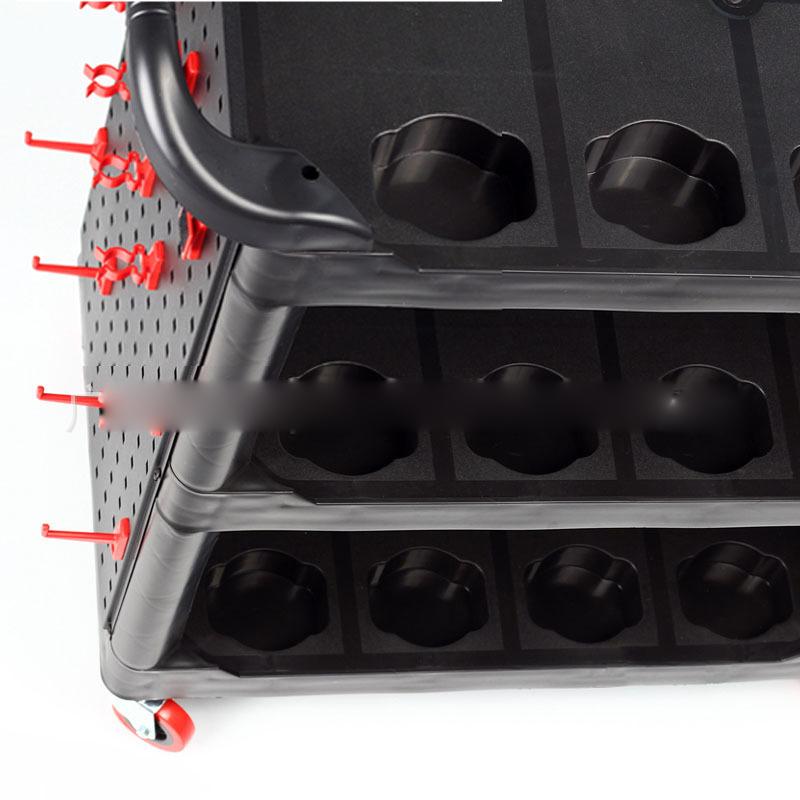 Multifunction Car Beauty Tools Removable Cart Polishing And Washing Three-Layer Storage Casters Trolley Fine Washing Equipment