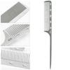 Professional Anti Static Metal Comb with Hanlde Fine Cutting Comb for Hair Styling Hairdressing