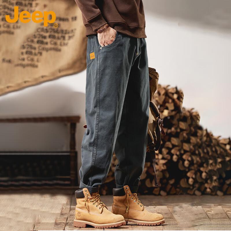 JEEP Men's Loose Straight Workwear Casual Pants
