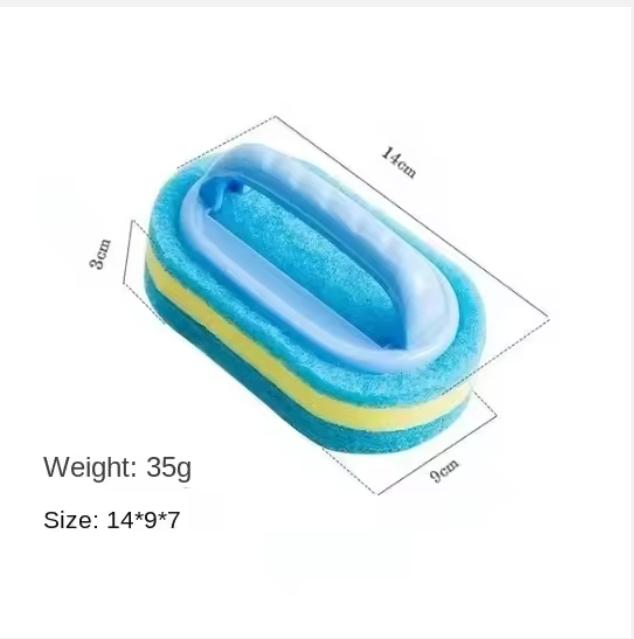 

2025 Бытовая щетка для чистки с ручкой для мытья посуды, ванной, кухни, ванны, утолщенная губка для чистки, прочные инструменты, аксессуары для дома