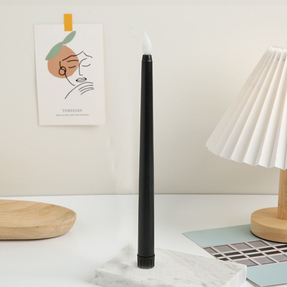 Simulation Flameless Taper Candles with Flickering Flame Atmosphere Light Led Candles  Christmas