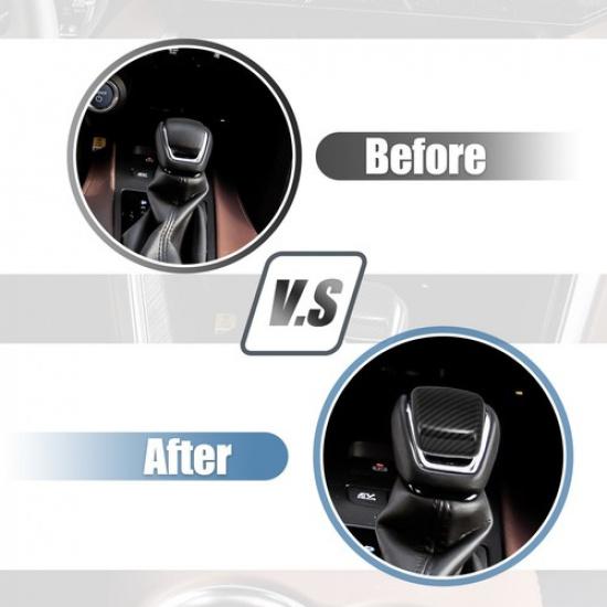 1 Pcs Carbon Fiber Pattern Gear Shift Knob Head Cover for Toyota Tundra +