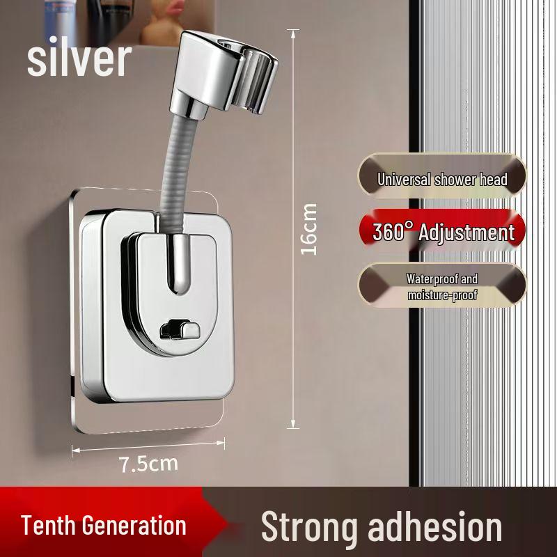 Adjustable Punch-Free Suction Cup Shower Head Holder - Secure & Versatile Bathroom Solution