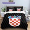 Hrvatski Nogometni Savez Pattern Bedding Quilt Set  Home Decoration  Gift (1 * Duvet Cover + 2 * Pillowcase  Without Core)