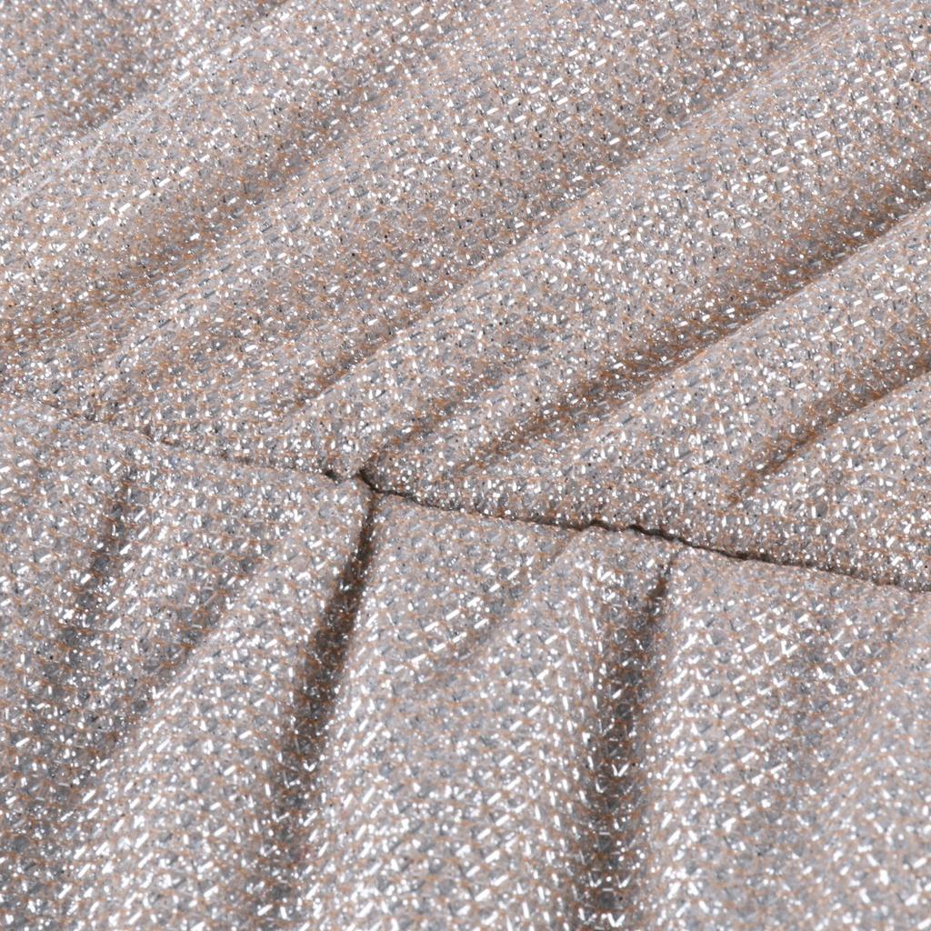 Modisches lässiges Damenkleid mit Goldfolienprägung, langärmeliges V-Ausschnitt-Kleid