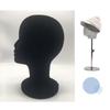 Flocked Foam Model Head Black Mannequin Head Stand Model Velvet Female Suitable For Displaying Wigs, Showcasing Hats, Jewels,