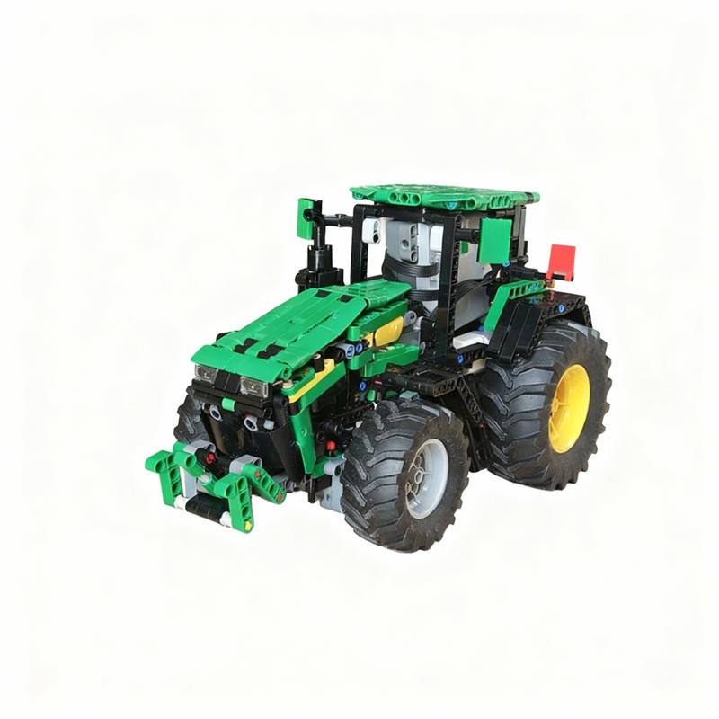 1061PCS MOC Technology Green Farm 8R Tractor Build Model DIY Creative Assembly Building Blocks Display Birthday Gift Decor Set