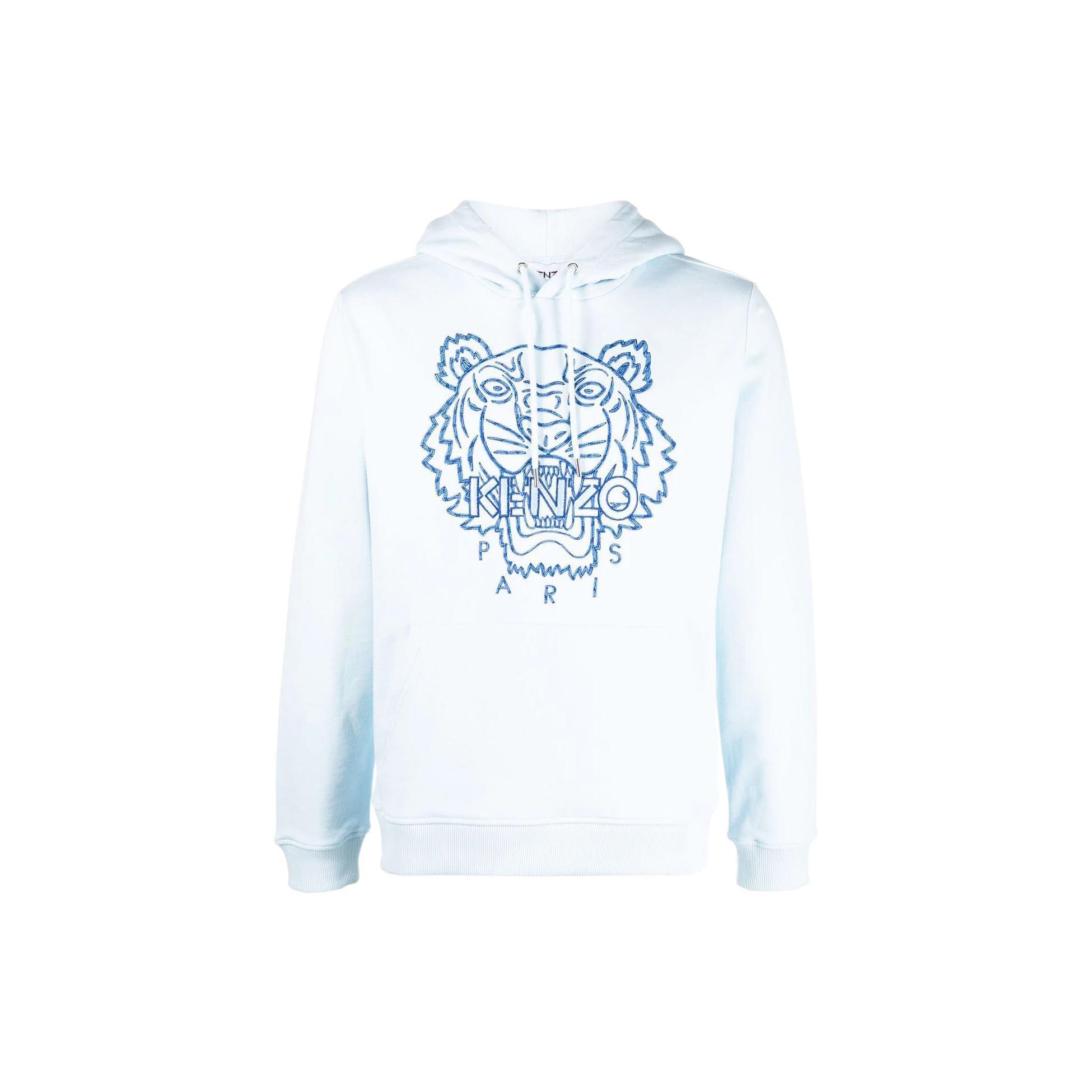 KENZO Sweatshirts Men`s Blue Hooded Moderate