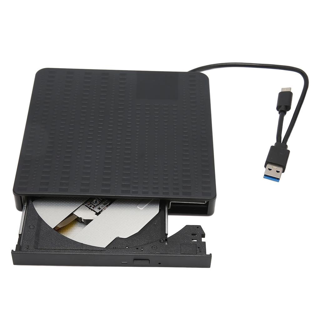 External CD DVD Drive USB3.0 Type C Dual Interface Quiet Fast Transmission CD DVD Burner Reader for Laptop