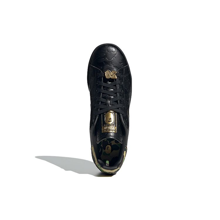 BAPE X Adidas Stan Smith 30th Anniversary - Black Men Sneakers Core-Black Gold-Metallic IG1116