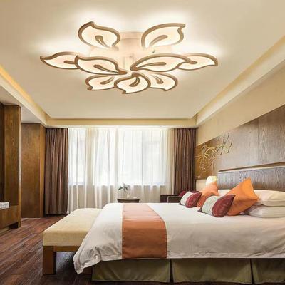 LED Floral Ceiling Light with Remote Control Dimmable Ceiling Lamp Soft Light Eye Protection Lamp for Living Room & Bedroom