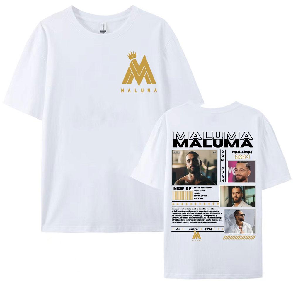Rapper Maluma Don Juan Tour Graphic T Shirts Mens Clothing Harajuku Punk Hip Hop Tshirt Unisex Fashion Casual Oversized T Shirt