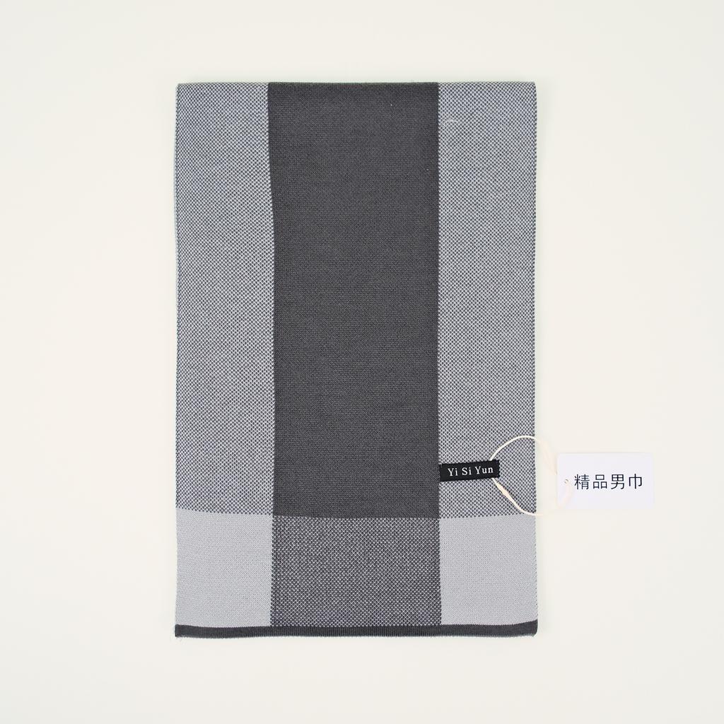 Men's Classic Winter Scarf Cashmere Feel Winter Scarves Long Formal Soft Scarf for Men Casual Scarves Luxuriously Plaid Scarf