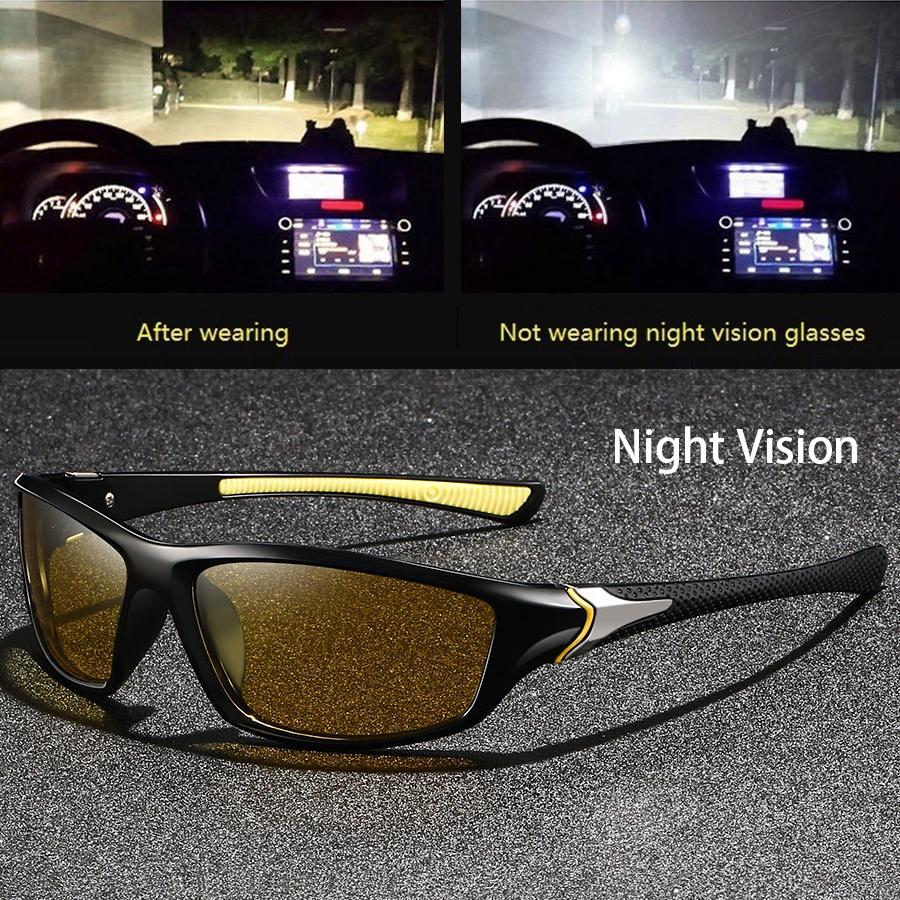 Fashion Vintage Square Frame Unisex Night Vision Glasses Anti Glare UV400 Eyewear Reduce Visual Fatigue