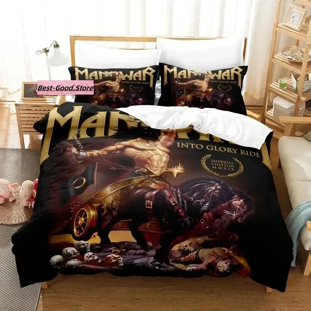 

Manowar Bedding Set Single Twin Full Queen King Size Bed Set Aldult Kid Bedroom Duvetcover Sets 3D Print Hip Hop 2022 135x200cm