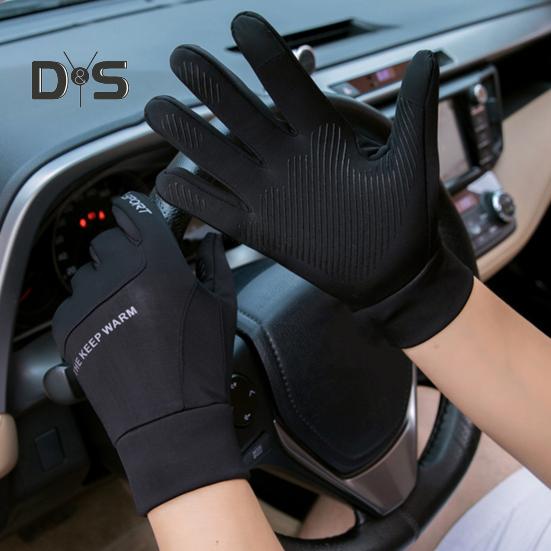 1 Par Vintercykelhandskar Varma Pekskärm Halkfria Vindtäta Vattentäta Kallt Väder Herrar Utomhus Motorcykelåkning Snö Skidhandskar