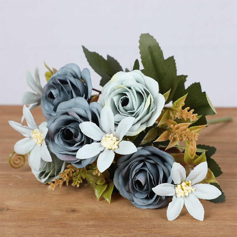 1 ks Plastová narozeninová imitace růže květina Garaden Falešná květinová kytice Domácí dekorativní Hedvábná svatební párty Umělá pivoňka