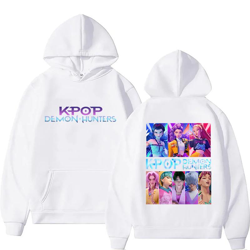 KPop Demon Hunters Hoodie Men Women Harajuku Long Sleeve Pullover Tops Fashion Unisex Sweatshirt Hooded Teens Sportswear Trends