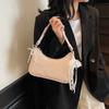 New simple high-quality texture pu candy-colored bow women's armpit bag shoulder messenger bag