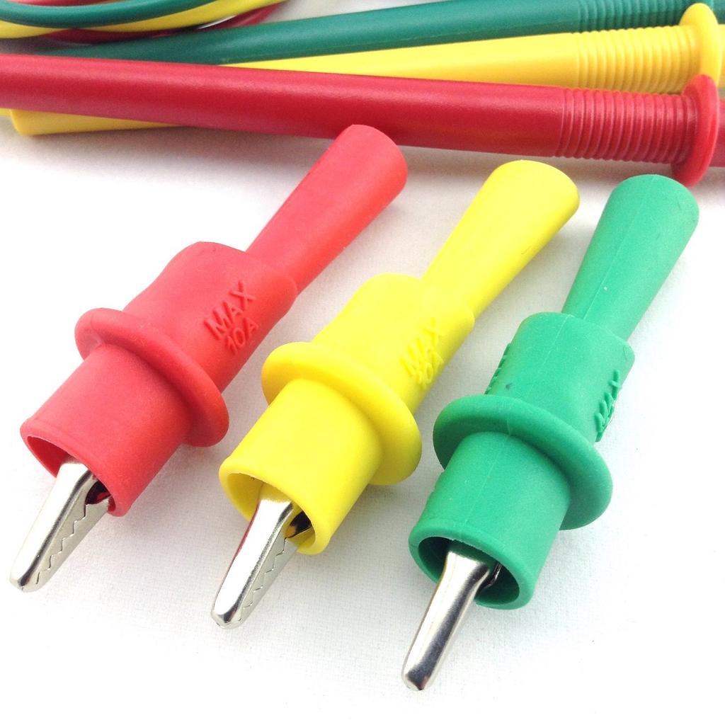 Three-phase phase tester with LED, buzzer, and case. Suitable for use with transformers, inverters, circuit breakers, outlets, cords, extension cords,
