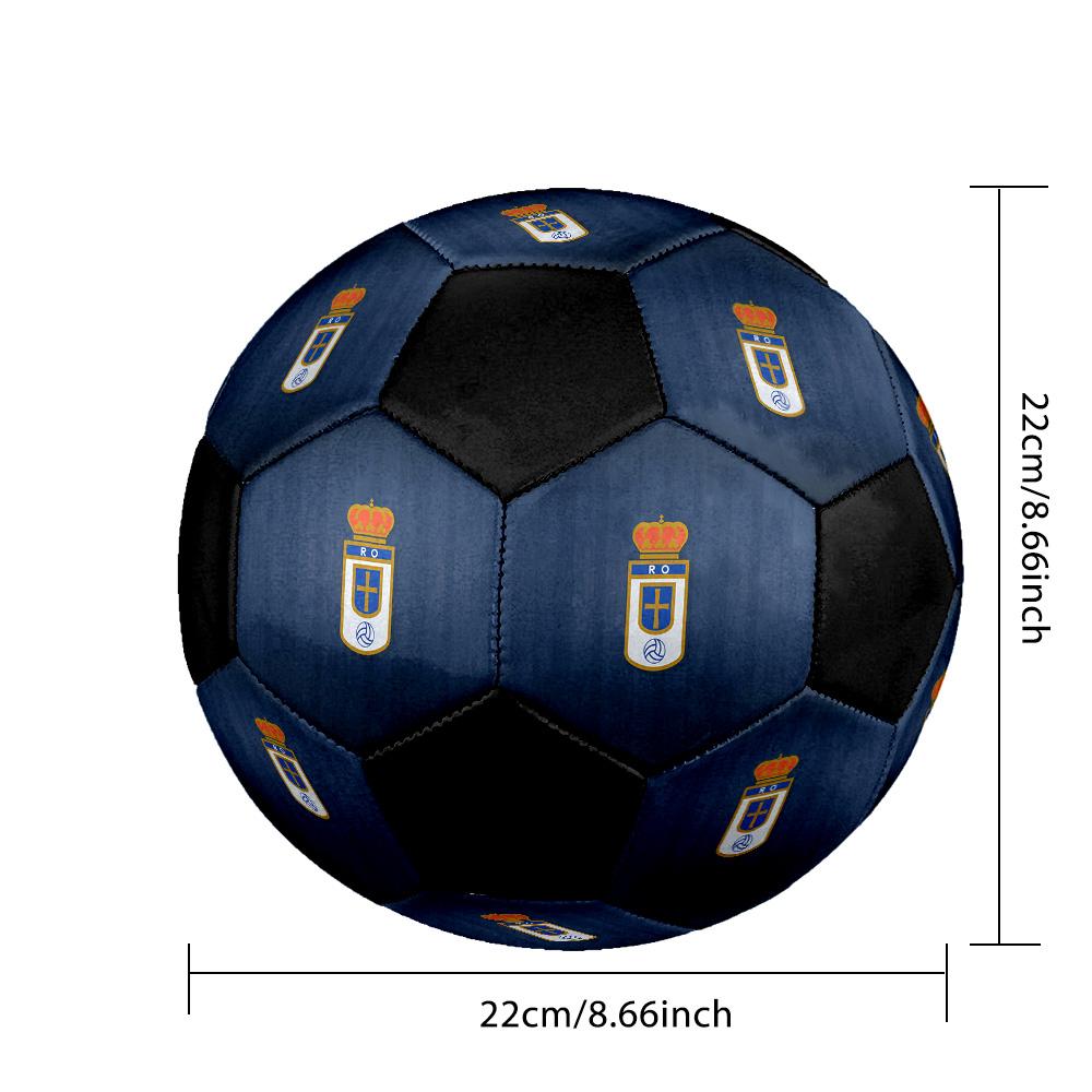 Real Oviedo Soccer Ball Colorful All Ages Machine Stitched PVC Competition Ready Durable High-Bounce.SIZE5