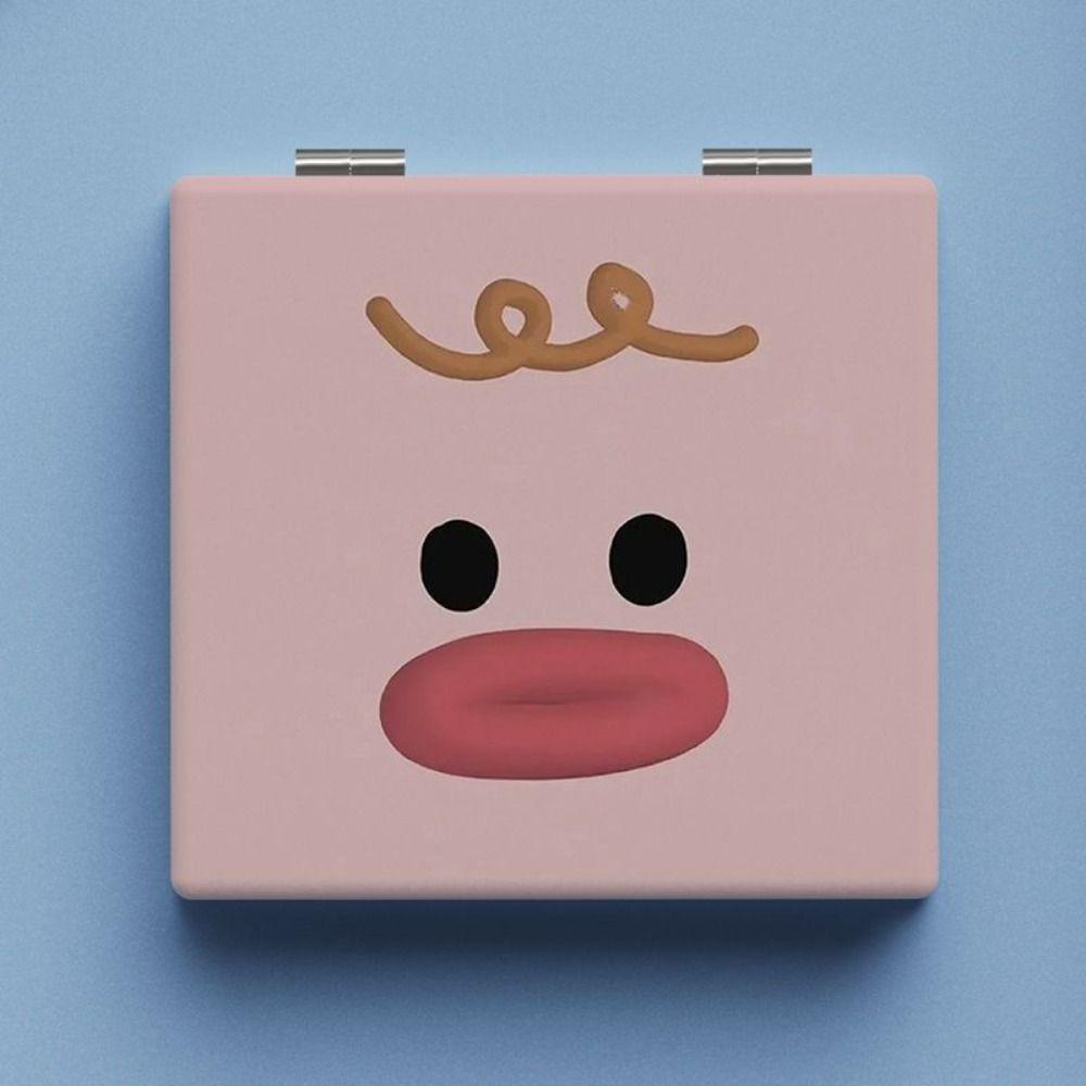 

Magnifying Makeup Mirror Cat Pattern Pocket Mirror Foldable Mirror Children Student thick lips