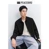 Peacebird Men's Relaxed Fit Jacquard Long-Sleeve Shirt