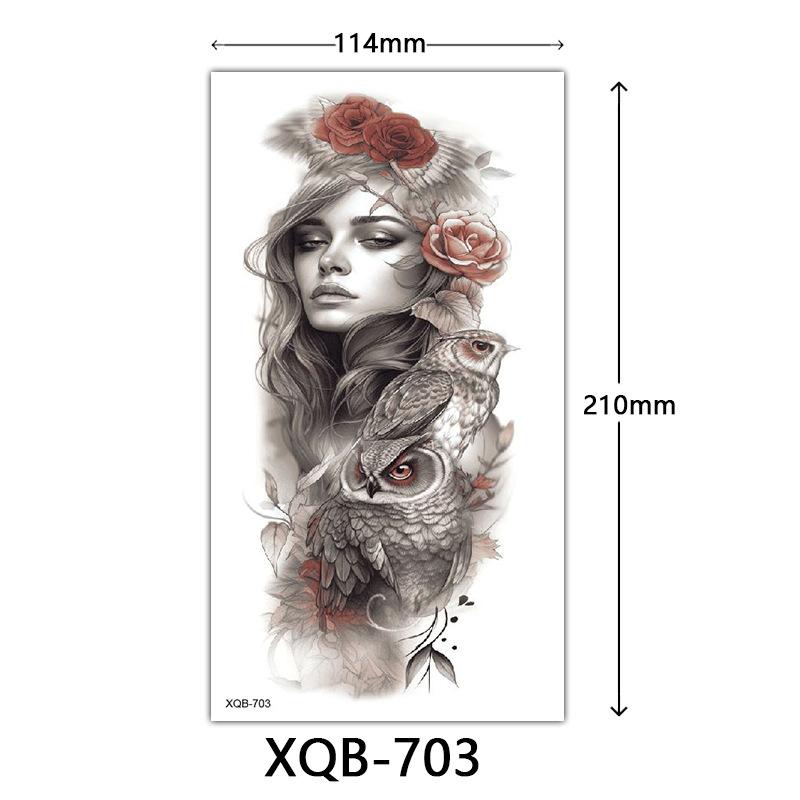 

Маленькая наклейка-тату на всю руку, Цветочные буквы, Простая наклейка-тату с цветком 114*210mm