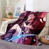 Kamado Nezuko Coperta in flanella Demon Slayer Coperta lavabile Copridivano per escursionismo Picnic Coperte per il tempo libero alla moda per pisolini