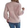 Women's Knitted Sweater Round Neck Long Sleeve Pullover Jumpers Hollowed Out Twisted Sweatshirts