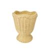 Vaso da Pianta in Rattan Intrecciato con Base a Pedistallo Contenitore per Piante in Fibra Naturale Fatto a Mano per Uso Interno ed Esterno Adatto a Vari Tipi di Piante