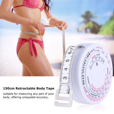 150cm Body Tape Mass Index Retractable Measurement Tape Body Accurate Calculator Diet Weight Loss